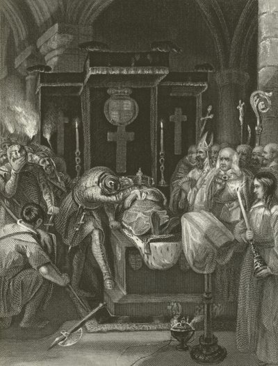 Coeur de Lion at the Bier of His Father by Alexander Chisholm